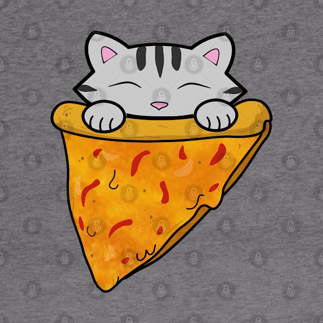 Cute Pizza Cat by Purrfect